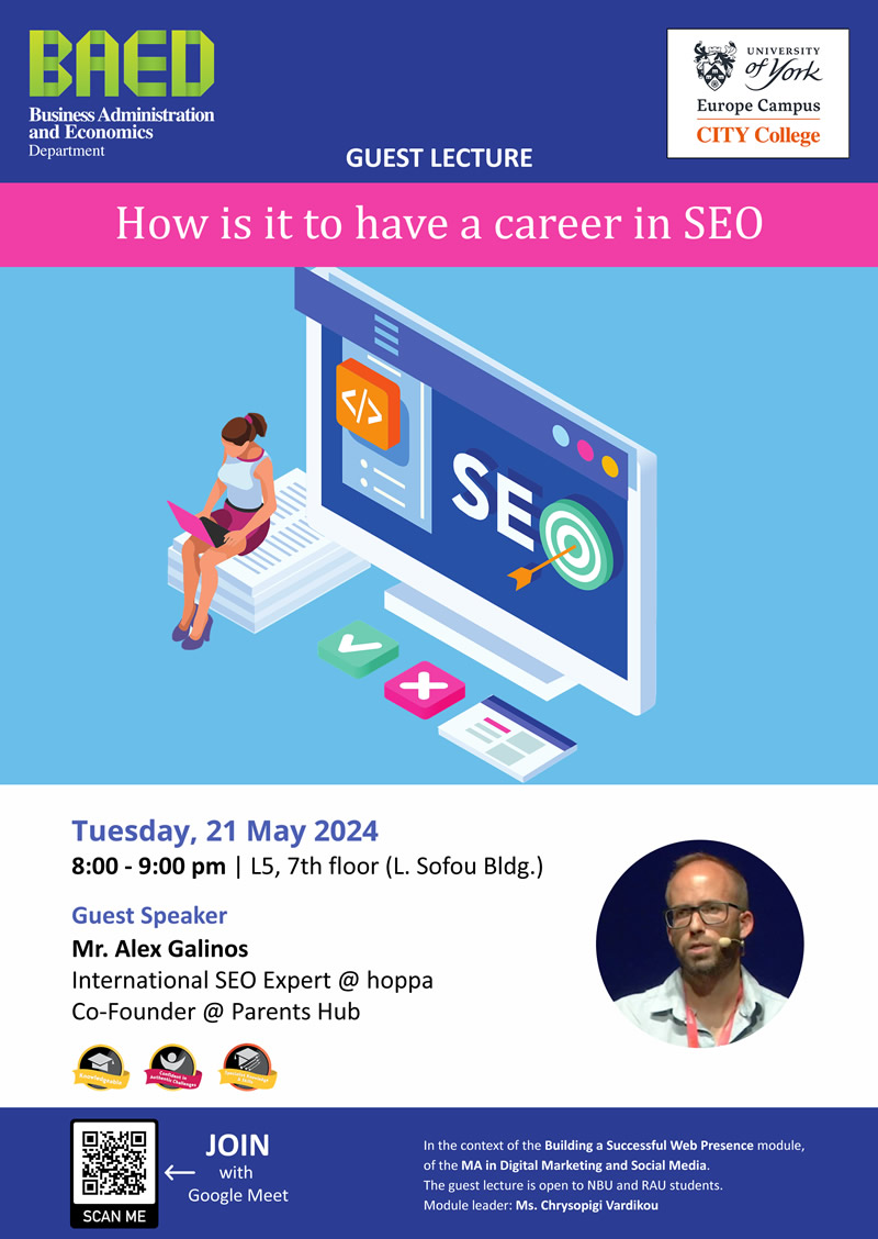 Guest Lecture - How is it to have a career in SEO
